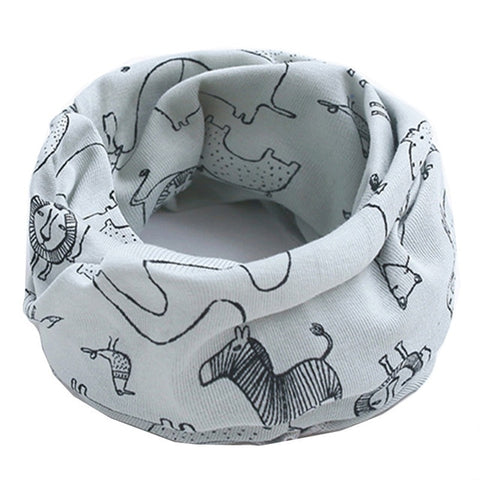 Spring Autumn Children's Cotton Scarf Baby Kids Scarf Winter Boys Girls Cartoon Scarves Child Collar O Ring Magic Neckerchief