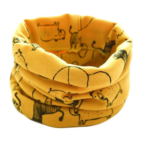 Spring Autumn Children's Cotton Scarf Baby Kids Scarf Winter Boys Girls Cartoon Scarves Child Collar O Ring Magic Neckerchief