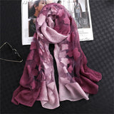 LaMaxPa 2019 New Fashion Women Cut Flowers Hollow Lace Gradient Silk Scarf Spring Shawls and Wraps Towel Femme Beach Sjaals - THE PLACE TO BE !!