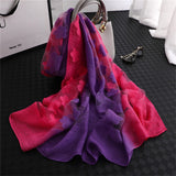 LaMaxPa 2019 New Fashion Women Cut Flowers Hollow Lace Gradient Silk Scarf Spring Shawls and Wraps Towel Femme Beach Sjaals - THE PLACE TO BE !!