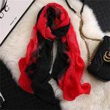 LaMaxPa 2019 New Fashion Women Cut Flowers Hollow Lace Gradient Silk Scarf Spring Shawls and Wraps Towel Femme Beach Sjaals - THE PLACE TO BE !!