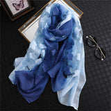 LaMaxPa 2019 New Fashion Women Cut Flowers Hollow Lace Gradient Silk Scarf Spring Shawls and Wraps Towel Femme Beach Sjaals - THE PLACE TO BE !!