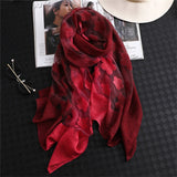 LaMaxPa 2019 New Fashion Women Cut Flowers Hollow Lace Gradient Silk Scarf Spring Shawls and Wraps Towel Femme Beach Sjaals - THE PLACE TO BE !!