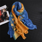 LaMaxPa 2019 New Fashion Women Cut Flowers Hollow Lace Gradient Silk Scarf Spring Shawls and Wraps Towel Femme Beach Sjaals - THE PLACE TO BE !!