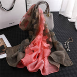 LaMaxPa 2019 New Fashion Women Cut Flowers Hollow Lace Gradient Silk Scarf Spring Shawls and Wraps Towel Femme Beach Sjaals - THE PLACE TO BE !!