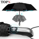 Wind Resistant Fully-Automatic Umbrella Rain Women For Men 3Folding Gift  Parasol Compact Large Travel Business Car 10K Umbrella