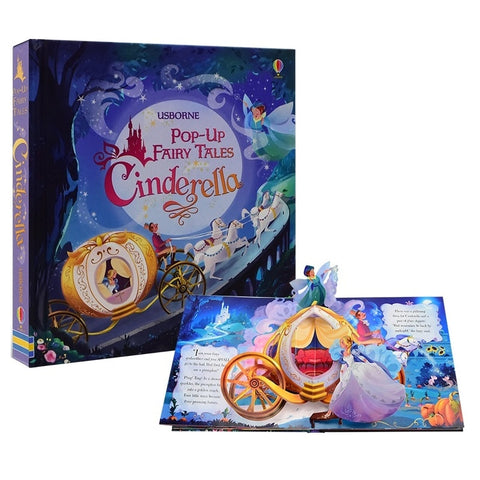 POP UP Fairy Tale Cinderella English Educational 3D Flap Picture Books Children Kids Reading Book