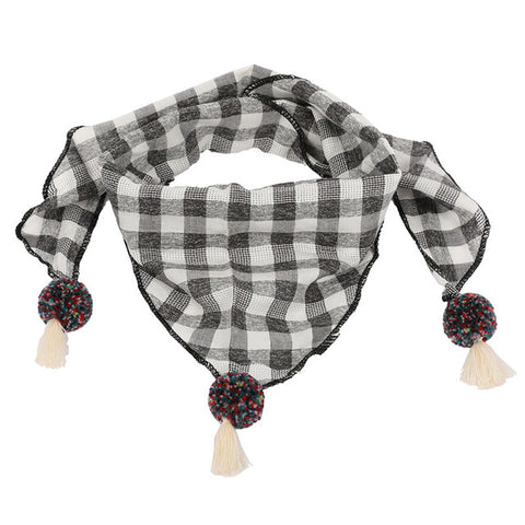 Spring Baby Girls Dot Plaid Triangle Scarves Autumn Winter Boys Girls Shawl Children Cotton Neck Collars Warm Kids Neckerchief