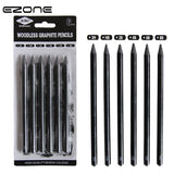 EZONE 6PCS Professional Pure Carbon Sketch Pens 2B/4B/6B/8B/2H/HB Woodless Charcoal Pencil For Sketching Drawing Tool Art Supply