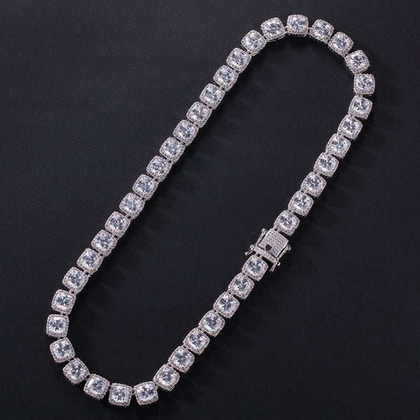 UWIN Square Cubic Zirconia Tennis Chains Top Quality Hiphop Necklace Luxury Full Iced Out CZ Jewelry For Men Women Drop Shipping