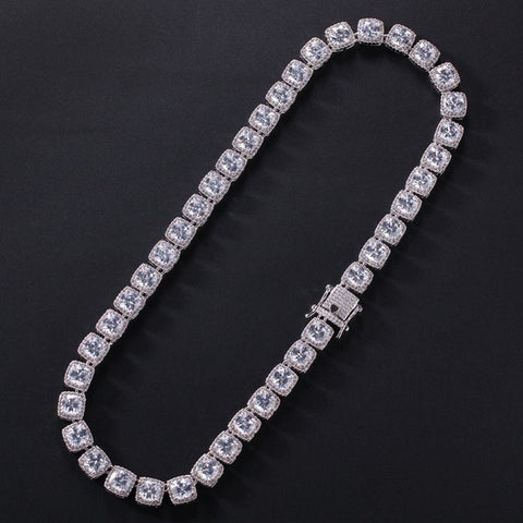 UWIN Square Cubic Zirconia Tennis Chains Top Quality Hiphop Necklace Luxury Full Iced Out CZ Jewelry For Men Women Drop Shipping