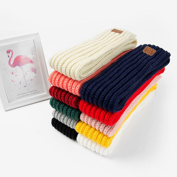 2019 Fashion Lovely Kids Boys Girls Autumn Winter Spring Scarf Pompom Baby Scarf Warm Neck Warmer Scarves Knitting Neck Scarf