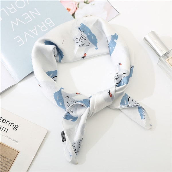 2019 new spring summer women scarf small size silk scarves square NeckerChief office lady scarves spring shawls 50*50cm