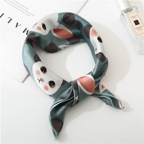 2019 new spring summer women scarf small size silk scarves square NeckerChief office lady scarves spring shawls 50*50cm