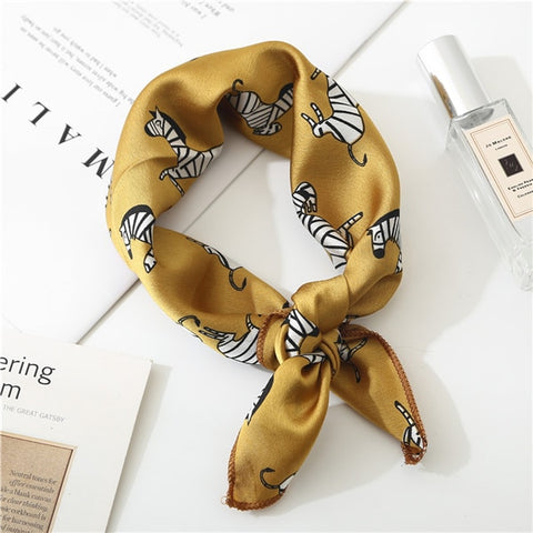 2019 new spring summer women scarf small size silk scarves square NeckerChief office lady scarves spring shawls 50*50cm