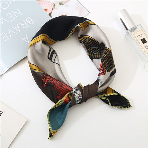 2019 new spring summer women scarf small size silk scarves square NeckerChief office lady scarves spring shawls 50*50cm