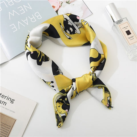 2019 new spring summer women scarf small size silk scarves square NeckerChief office lady scarves spring shawls 50*50cm