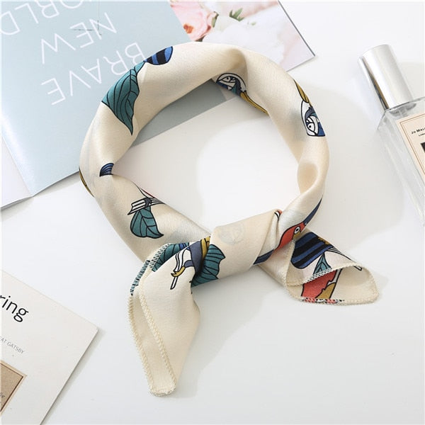 2019 new spring summer women scarf small size silk scarves square NeckerChief office lady scarves spring shawls 50*50cm