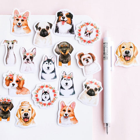 46 Pcs/lot Cute Dog Animal Sticker Decoration DIY Scrapbooking Sticker Stationery Kawaii Diary Label Sticker