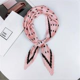 Pleated small square scarf Wrinkled silk headscarf print Foulard female square wrinkle scarf small wrinkled decorative headscarf - THE PLACE TO BE !!