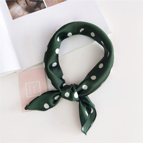 Small Scarf Soft Hair Tie Band Decorative Multifunctional Head Scarf Multicolor Stripe Print Kerchief Neck