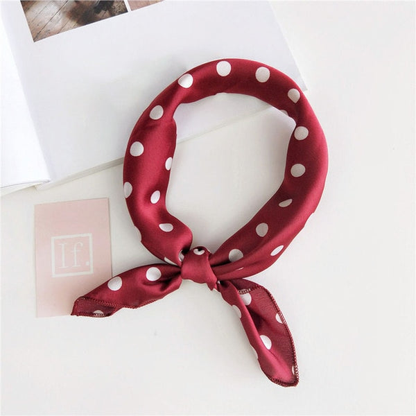 Small Scarf Soft Hair Tie Band Decorative Multifunctional Head Scarf Multicolor Stripe Print Kerchief Neck
