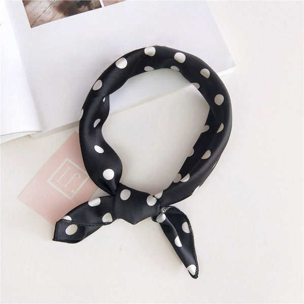 Small Scarf Soft Hair Tie Band Decorative Multifunctional Head Scarf Multicolor Stripe Print Kerchief Neck