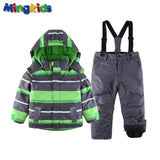 Mingkids Snowsuit toddler Boy Ski set Outdoor Winter Warm Snow Suit hooded waterproof windproof padded European Size - THE PLACE TO BE !!