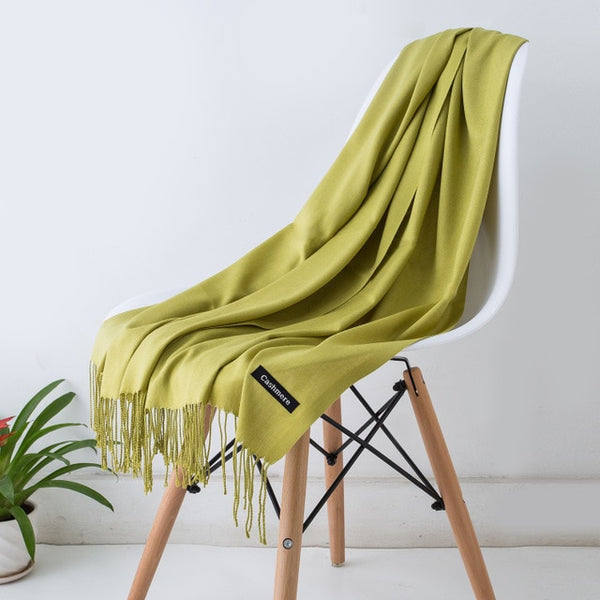 2019 Fashion Women Cashmere Solid Scarf Summer Thin Pashmina Shawls and Wraps Long Soft Female Foulard Hijab Stoles Head Scarves