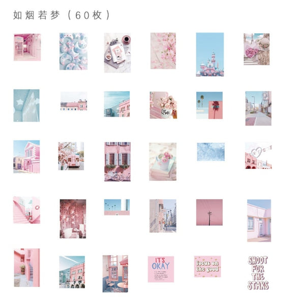 60pcs/1pack Kawaii Stationery Stickers Remembrance time Diary Planner Decorative Mobile Stickers Scrapbooking DIY Craft Stickers