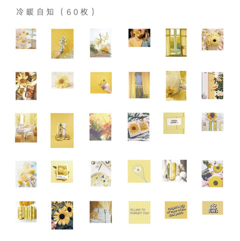 60pcs/1pack Kawaii Stationery Stickers Remembrance time Diary Planner Decorative Mobile Stickers Scrapbooking DIY Craft Stickers