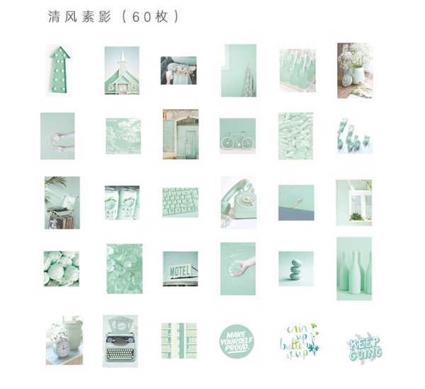 60pcs/1pack Kawaii Stationery Stickers Remembrance time Diary Planner Decorative Mobile Stickers Scrapbooking DIY Craft Stickers