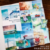 40pcs/pack Creative Journal Decorative Sticker Label Diary Stationary Japanese Deco Photograph Album Sticker Flakes Scrapbooking