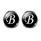 Men's Fashion A-Z Single Alphabet Cufflinks Silver Color Letter Cuff Button for Male Gentleman Shirt Wedding Cuff Links Gifts - THE PLACE TO BE !!