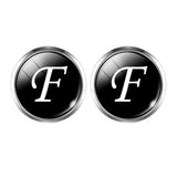 Men's Fashion A-Z Single Alphabet Cufflinks Silver Color Letter Cuff Button for Male Gentleman Shirt Wedding Cuff Links Gifts - THE PLACE TO BE !!