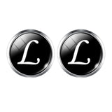 Men's Fashion A-Z Single Alphabet Cufflinks Silver Color Letter Cuff Button for Male Gentleman Shirt Wedding Cuff Links Gifts - THE PLACE TO BE !!
