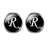 Men's Fashion A-Z Single Alphabet Cufflinks Silver Color Letter Cuff Button for Male Gentleman Shirt Wedding Cuff Links Gifts - THE PLACE TO BE !!