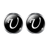 Men's Fashion A-Z Single Alphabet Cufflinks Silver Color Letter Cuff Button for Male Gentleman Shirt Wedding Cuff Links Gifts - THE PLACE TO BE !!