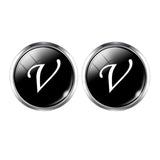 Men's Fashion A-Z Single Alphabet Cufflinks Silver Color Letter Cuff Button for Male Gentleman Shirt Wedding Cuff Links Gifts - THE PLACE TO BE !!